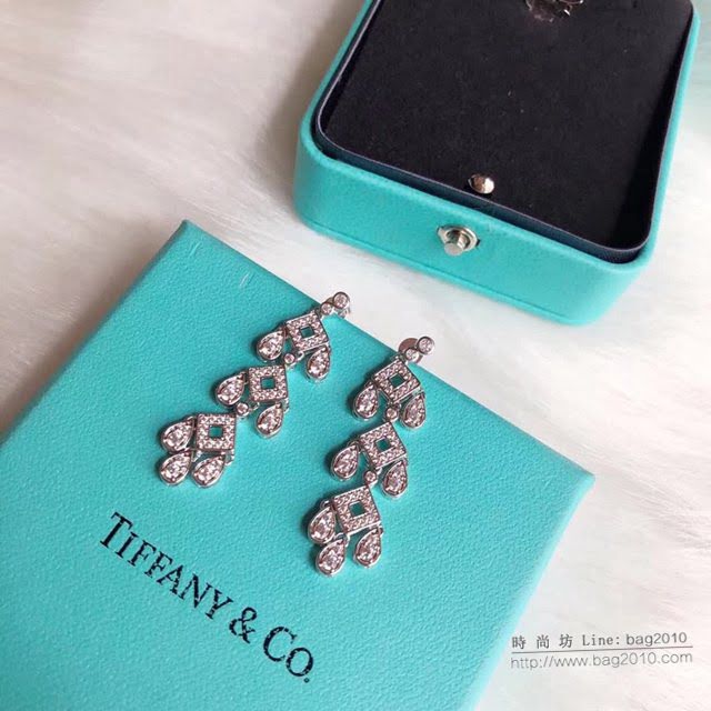 Tiffany純銀飾品 蒂芙尼女士專櫃爆款Jazz塔型耳環耳釘  zgt1707